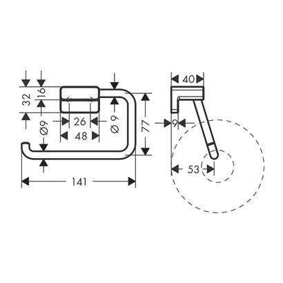 HansGrohe Addstoris Tuvalet Kağıtlığı - 41771340