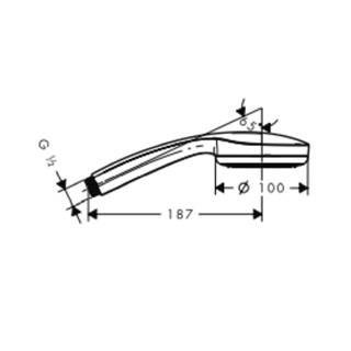 Hansgrohe Croma 100 1 Jet Krom El Duşu  - 28580000