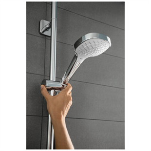 Hansgrohe Croma Select E Duş seti Beyaz - Krom Multi, Ecosmart, 9 lt/dk ve 90 cm duş barı ile - 26591400