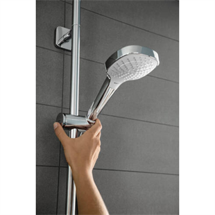 Hansgrohe Croma Select E Duş seti Beyaz - Krom Multi, Ecosmart, 9 lt/dk ve 90 cm duş barı ile - 26591400