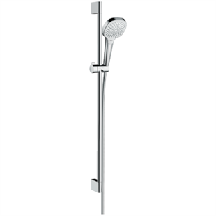 Hansgrohe Croma Select E Duş seti Beyaz - Krom Multi, Ecosmart, 9 lt/dk ve 90 cm duş barı ile - 26591400