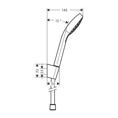 HansGrohe Croma Select S Duş Askı Seti Vario, 125 Cm Duş Hortumu İle - 26421400