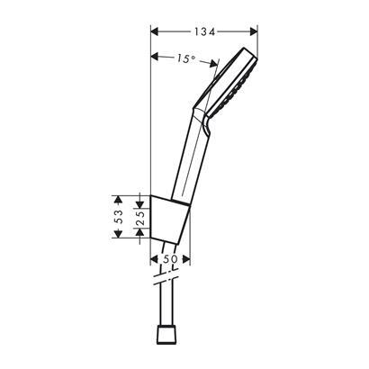 HansGrohe Crometta Duş Askı Seti 1 Jet, 125 Cm Duş Hortumu İle - 26690400