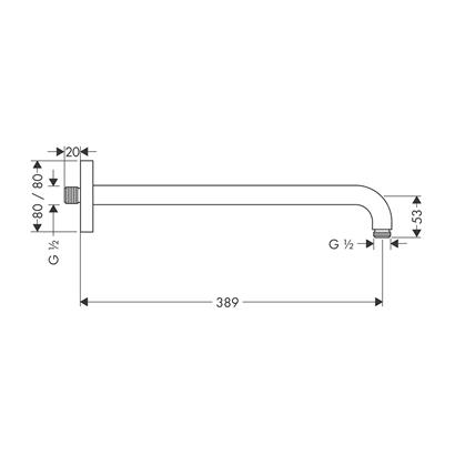 HansGrohe Duş Dirseği E 38.9 Cm - 27446000