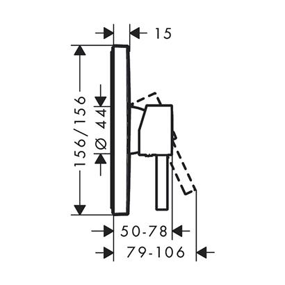 HansGrohe Finoris Tek Kollu Duş Bataryası Ankastre Montaj - 76615700
