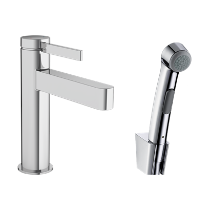 HansGrohe Finoris Tek Kollu Lavabo Bataryası 110, Bidette El Duşu Ve 160 Cm Duş Hortumu İle - 76210000