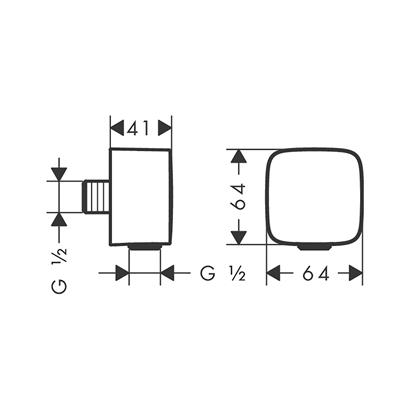 HansGrohe Fixfit Gönye Çıkış Çek Valf İle - 26457340