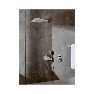 Hansgrohe FixFit Gönye Çıkış Porter 300 Krom, Duş Askısı ve Rafı - 26456000