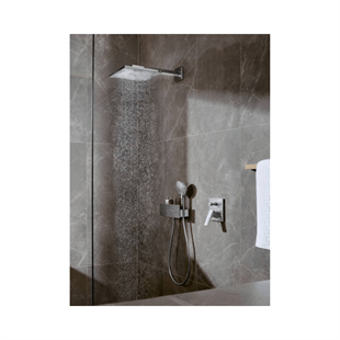 Hansgrohe FixFit Gönye Çıkış Porter 300 Krom, Duş Askısı ve Rafı - 26456000