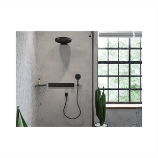 Hansgrohe FixFit Gönye Çıkış Square Satin Siyah Çek Valf - 26455670