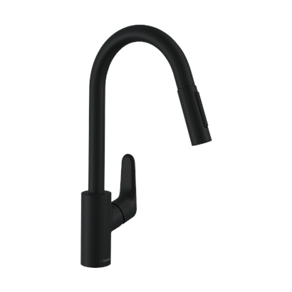 HansGrohe Focus M41 Tek Kollu Eviye Bataryası 240, Çekilebilir El Duşu, 2Jet - 31815670