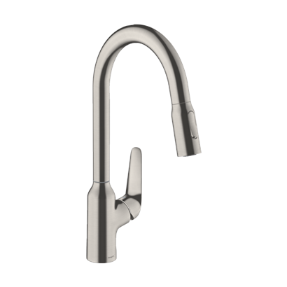 HansGrohe Focus M42 Tek Kollu Eviye Bataryası 220, Çekilebilir El Duşu, 2Jet - 71800800