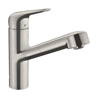 HansGrohe Focus M42 Tek Kollu Eviye Bataryası 150, Çekilebilir Gaga, 1Jet, Sbox - 71829800