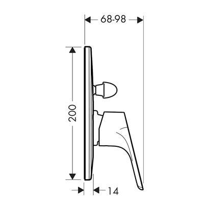 HansGrohe Focus Tek Kollu Banyo Bataryası Ankastre Montaj - 31947000
