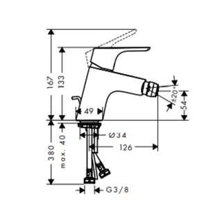 Hansgrohe Focus Tek Kollu Bide Bataryası Krom - 31920000