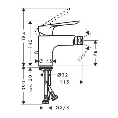 HansGrohe Logis E Tek Kollu Bide Bataryası Kumandalı - 71232000