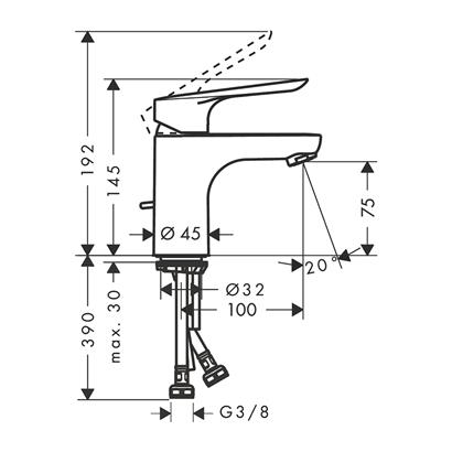HansGrohe Logis E Tek Kollu Lavabo Bataryası 70 Kumandalı - 71177000