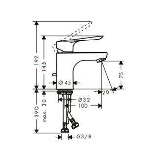Hansgrohe Logis E Tek Kollu Lavabo Bataryası Krom - 71164000