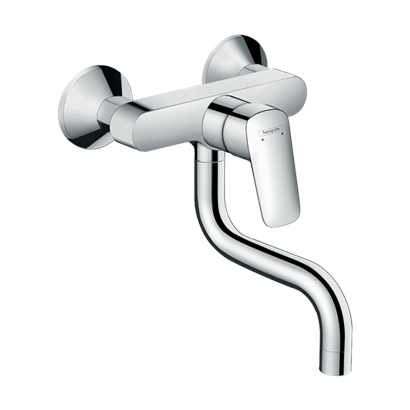 HansGrohe Logis M31 Tek Kollu Eviye Bataryası Duvardan Kısa Gaga, 1Jet - 71836000