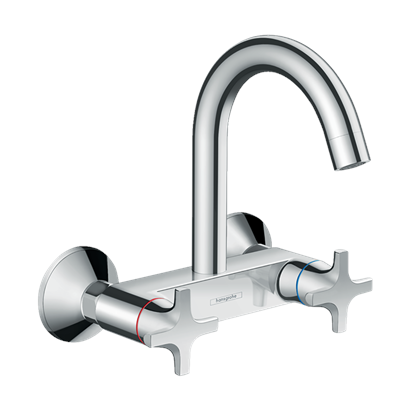 HansGrohe Logis M32 2 - Volanlı Eviye Bataryası Duvardan, Uzun Gaga, 1Jet - 71286000