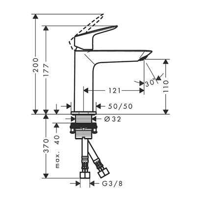 HansGrohe Logis Tek Kollu Lavabo Bataryası 110 Fine Coolstart Kumandasız - 71255000