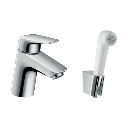 HansGrohe Logis Tek Kollu Lavabo Bataryası Bidette El Duşu Ve 160 Cm Duş Hortumu İle - 71290000