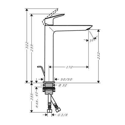 HansGrohe Logis Tek Kollu Lavabo Bataryası 240 Fine Kumandalı - 71257000