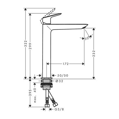 HansGrohe Logis Tek Kollu Lavabo Bataryası 240 Fine Kumandasız - 71258000