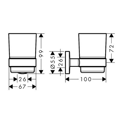 HansGrohe Logis Universal Diş Fırçalığı - 41718000