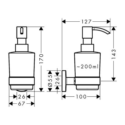 HansGrohe Logis Universal Sıvı Sabunluk - 41714000