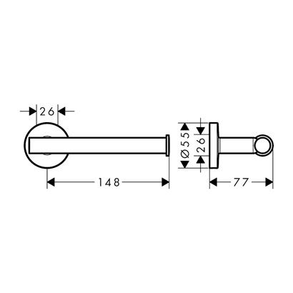 HansGrohe Logis Universal Tuvalet Kağıtlığı Kapaksız - 41726000
