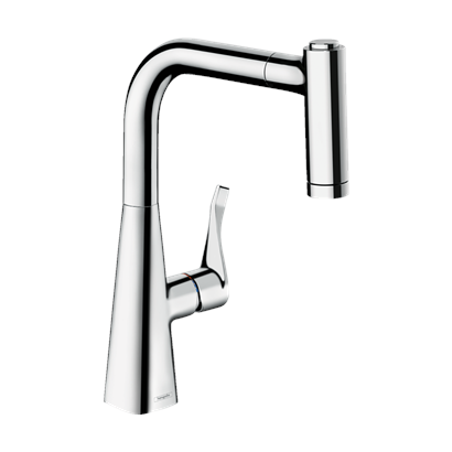 HansGrohe Metris M71 Tek Kollu Eviye Bataryası 220, Eco, Çekilebilir El Duşu, 2Jet, Sbox - 73823000
