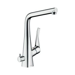 Hansgrohe Metris M71 Tek Kollu Eviye Bataryası 320, Açma - Kapama Valfi, 1jet Krom - 14888000