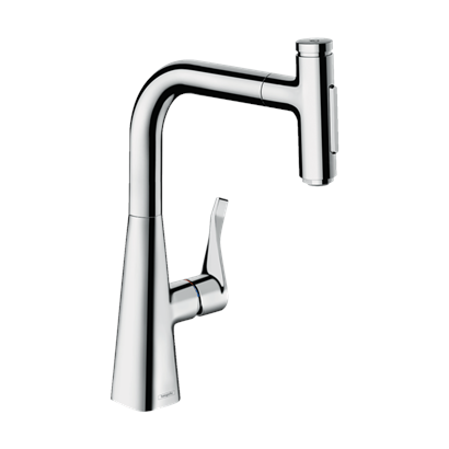 HansGrohe Metris Select M71 Tek Kollu Eviye Bataryası Çekilebilir El Duşu İle - 73822000