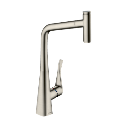 HansGrohe Metris Select M71 Tek Kollu Eviye Bataryası 320, Çekilebilir Gaga, 1Jet, Sbox - 73803800