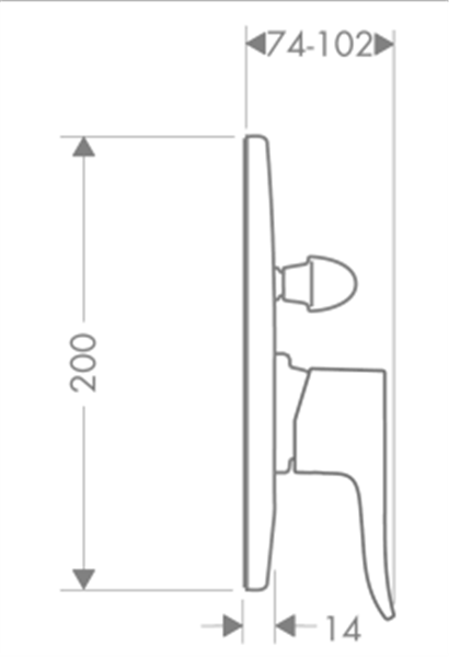 HansGrohe Metris Tek Kollu Banyo Bataryası Ankastre Montaj - 31484000