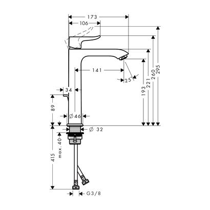HansGrohe Metris Tek Kollu Lavabo Bataryası 200 Kumandalı - 31183000