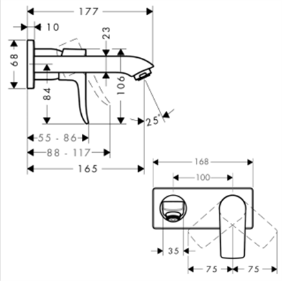 HansGrohe Metris Tek Kollu Lavabo Bataryası 230 Kumandalı - 31087000