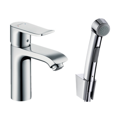 HansGrohe Metris Tek Kollu Lavabo Bataryası Bidette El Duşu Ve 160 Cm Duş Hortumu İle - 31285000