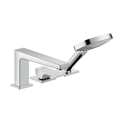 HansGrohe Metropol 3 - Delikli Küvet Kenarı Tek Kollu Banyo Bataryası Çubuk Volan İle - 32550000
