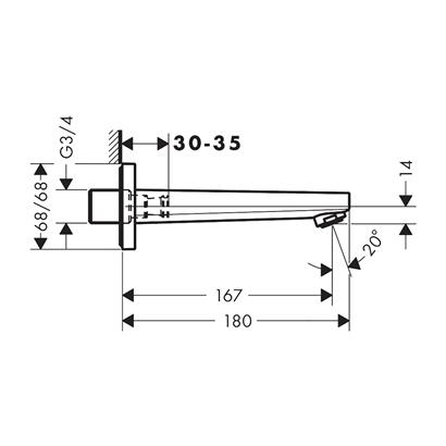 HansGrohe Metropol Küvet Gagası - 32542000