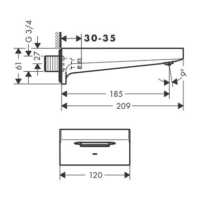HansGrohe Metropol Küvet Gagası - 32543000