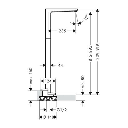 HansGrohe Metropol Küvet Gagası Yerden - 32531000