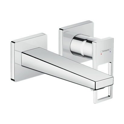 HansGrohe Metropol Tek Kollu Lavabo Bataryası Loop Volan, Ankastre Duvara Monte, 16.5 Cm Gaga İle - 74525000