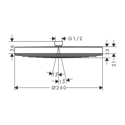 HansGrohe Pulsify S Tepe Duşu 260 1Jet - 24140670