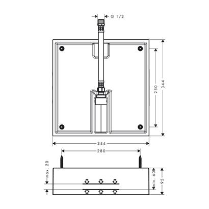 HansGrohe Raindance E İç Set Tepe Duşu 400/400 1 Jet - 26254180