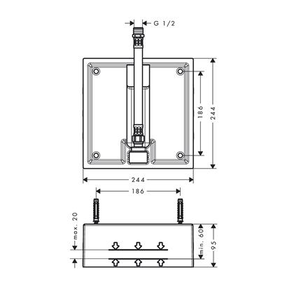 HansGrohe Raindance İç Set Tepe Duşu 260/260 1 Jet - 26471180