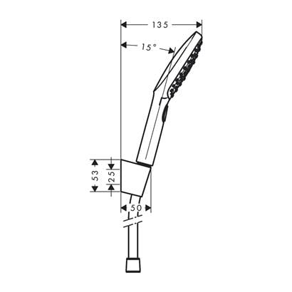 HansGrohe Raindance Select E Duş Askı Seti 120 3 Jet, 160 Cm Duş Hortumu İle - 26720000