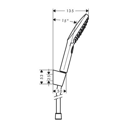 HansGrohe Raindance Select E Duş Askı Seti 120 3 Jet, 160 Cm Duş Hortumu İle - 26720000