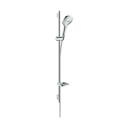 HansGrohe Raindance Select E Duş Seti 120 3 Jet, Ecosmart, 9Lt/Dk, 90 Cm Duş Barı Ve Sabunluk İle - 26623000